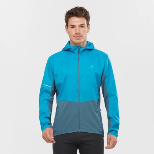 Turquoise Salomon Agile Men's Windbreaker | PH 89206X